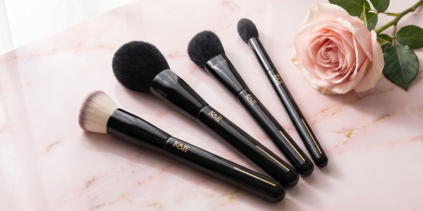 Kali Los Angeles Complete Makeup Brush Set — 4 Piece Handcrafted Luxury Collection